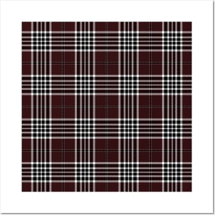 Brown and White Tartan Plaid Pattern Posters and Art